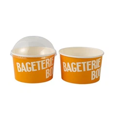 Ledų popierinis dubuo su KUOLINIU dangteliu